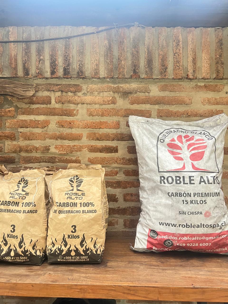 Saco 15KG Carbón Quebracho Blanco -PREMIUM-