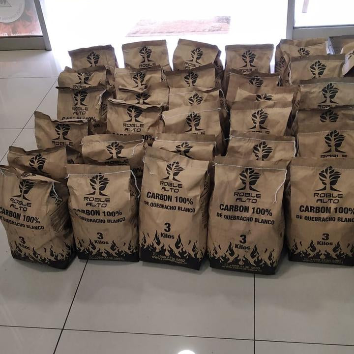 Bolsa 3KG Carbón Quebracho Blanco -PREMIUM-
